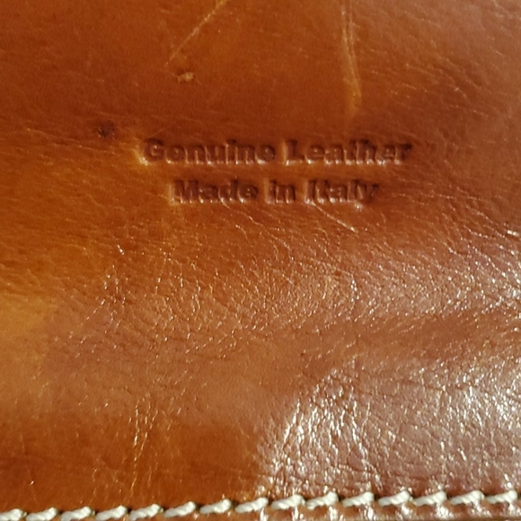 Brown leather crossbody handbag - Picture 5 of 7